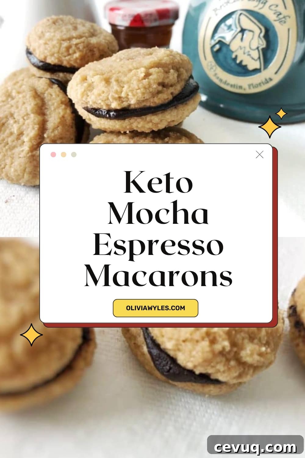Keto Mocha Espresso Macarons