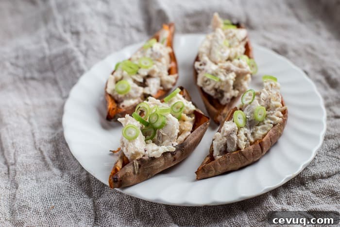 Chicken Loaded Sweet Potato Skins
