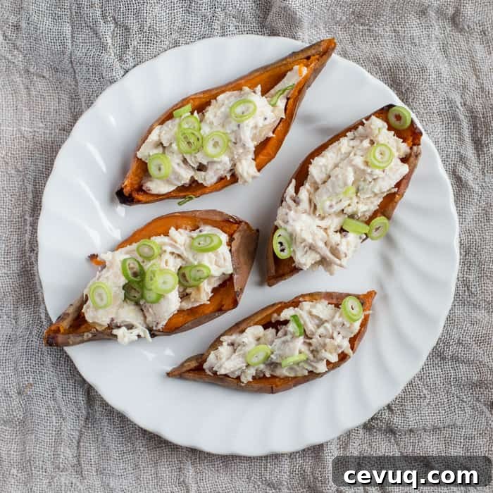 Chicken Loaded Sweet Potato Skins