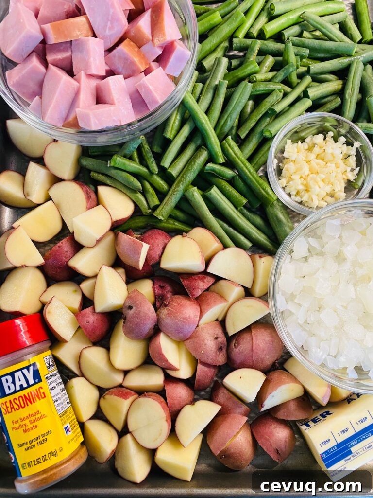 prepped ingredients on a tray