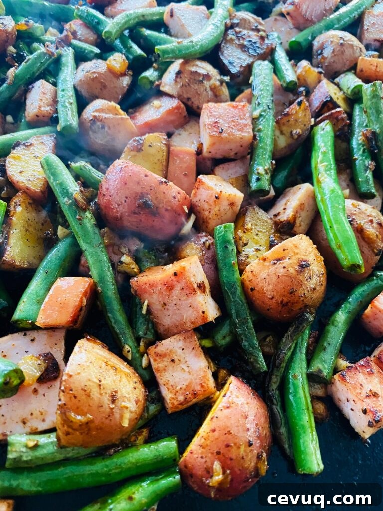 Blackstone Ham Potatoes and Green Beans