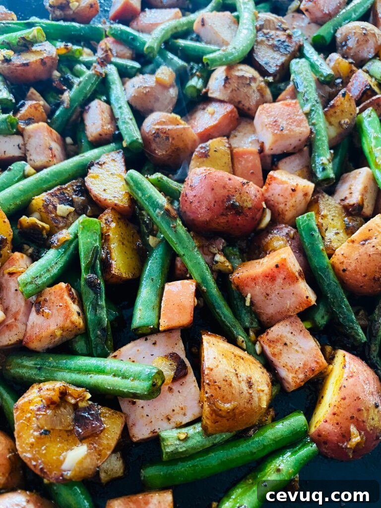 Blackstone Ham Potatoes and Green Beans