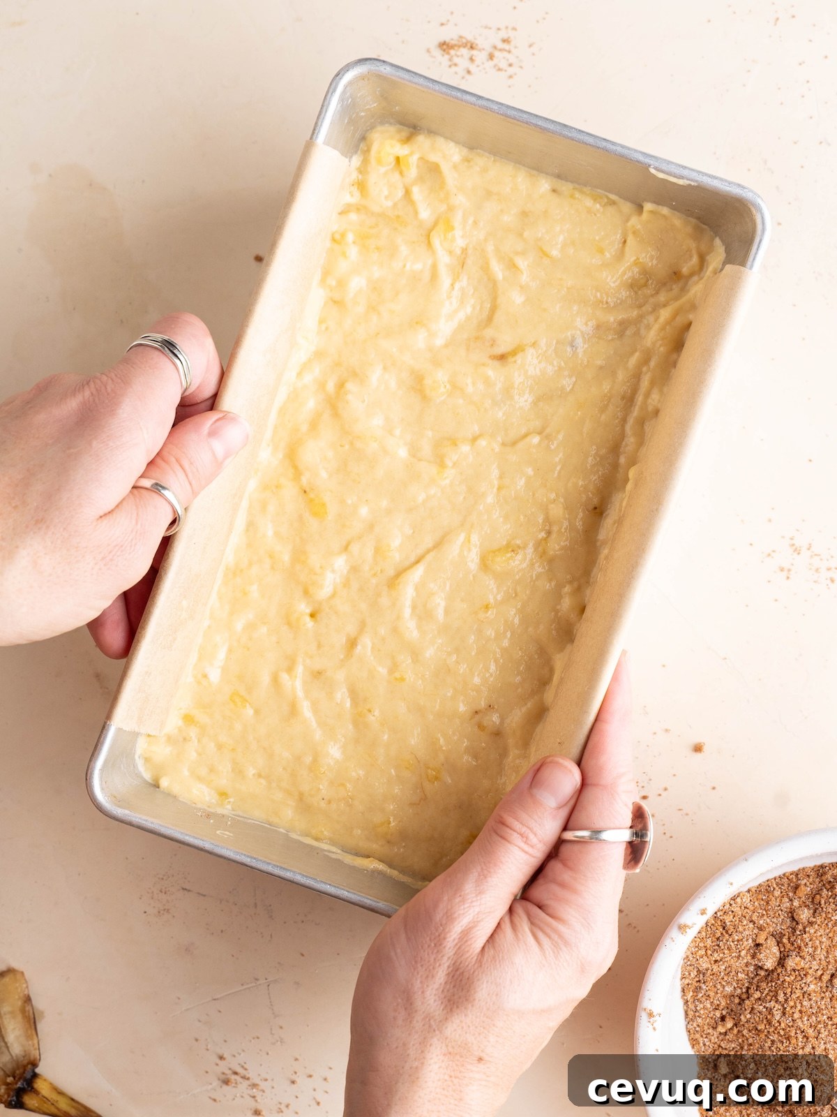 Banana bread before baking