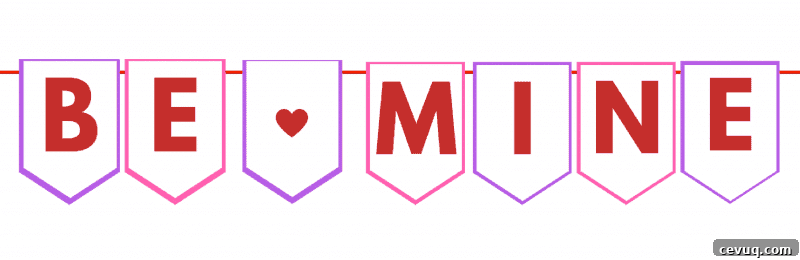 Be Mine printable banner design