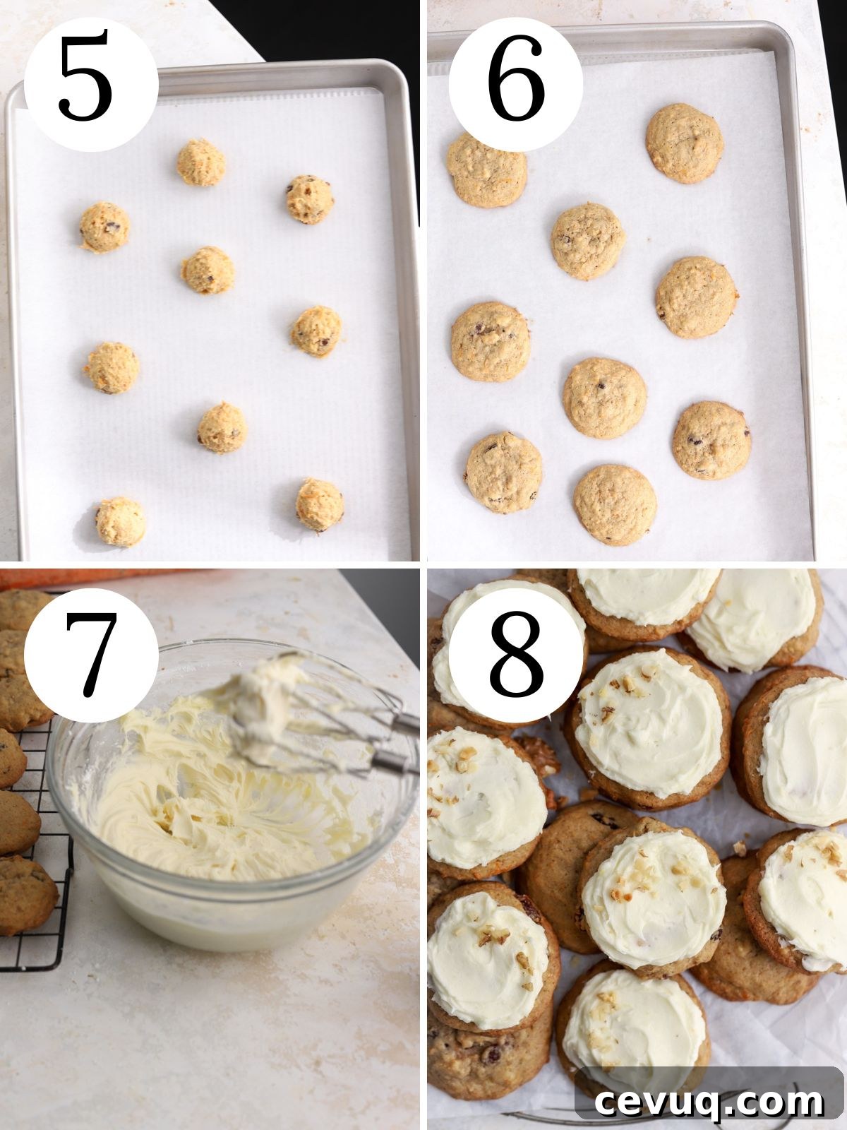 Baking and decorating carrot cookies