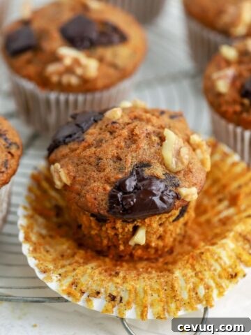 Chocolate carrot muffins