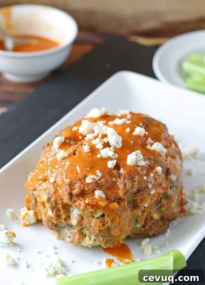Buffalo Meatloaf www.honeyandbirch.com #dinner #sundaysupper