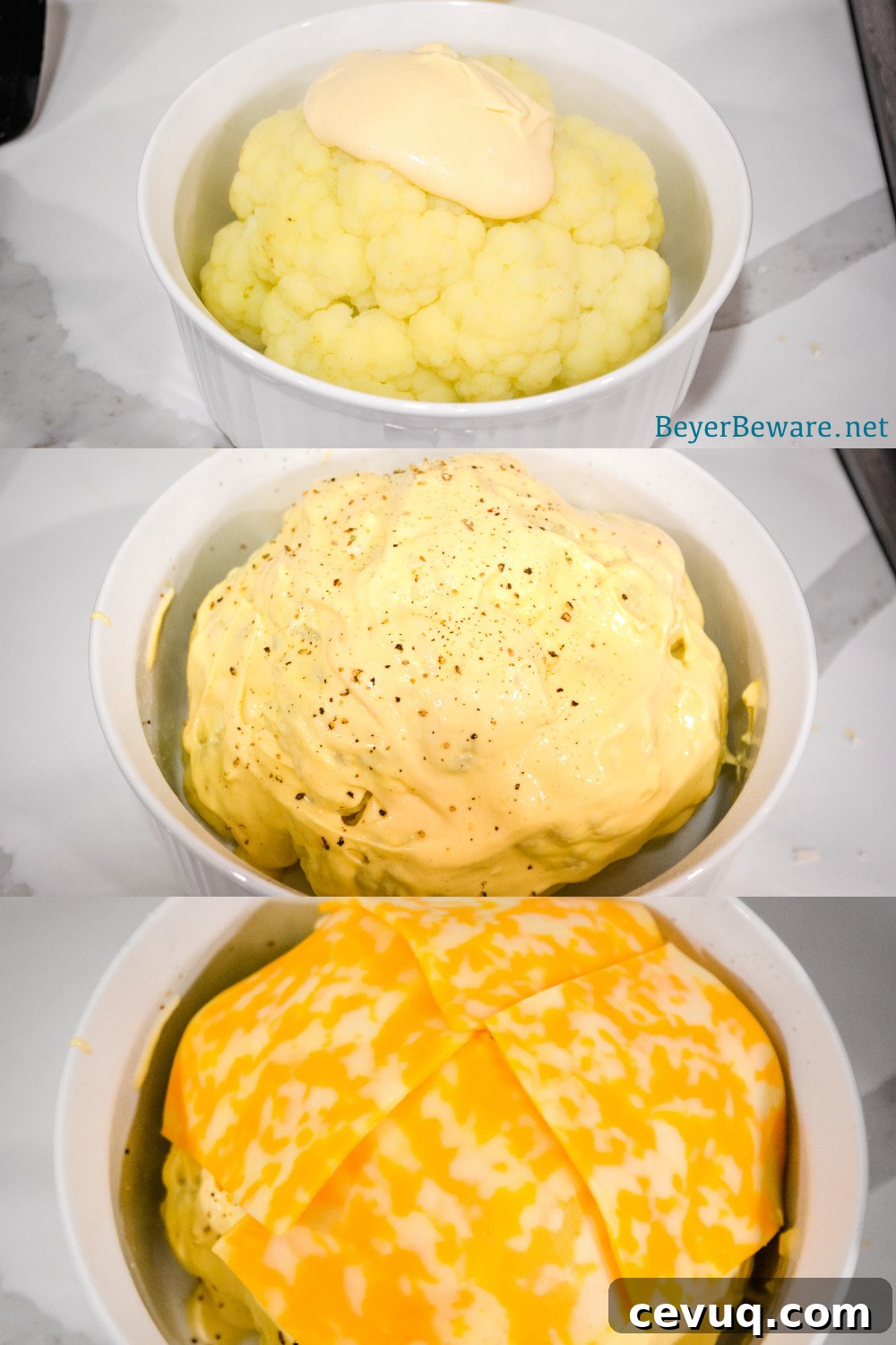 Baked cheesy cauliflower