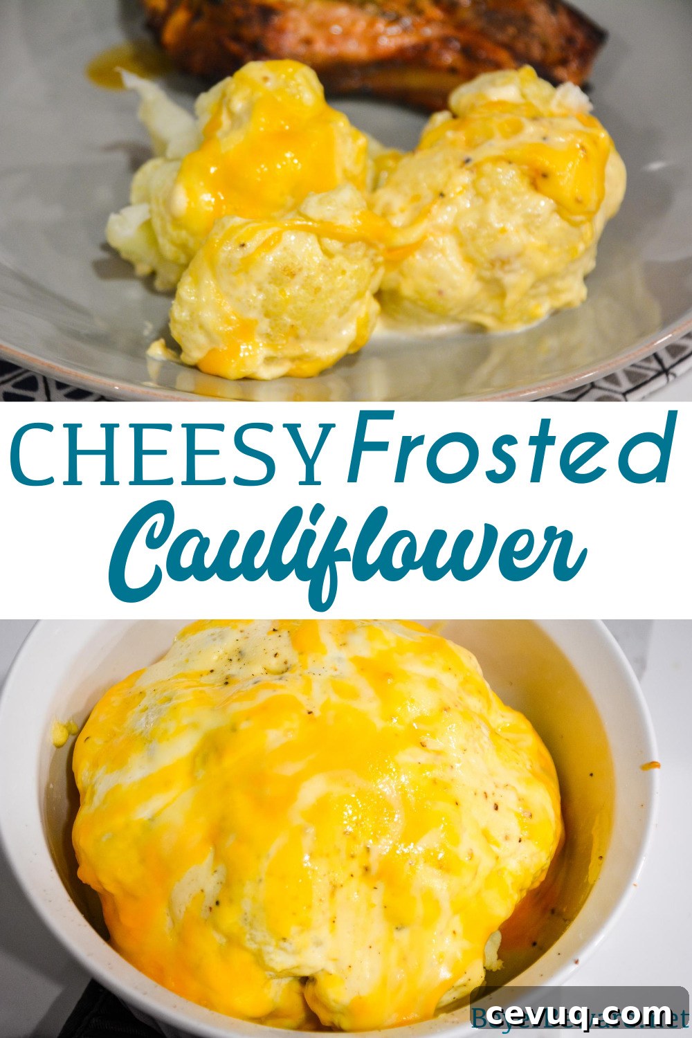 Serving of Cheesy Frosted Cauliflower