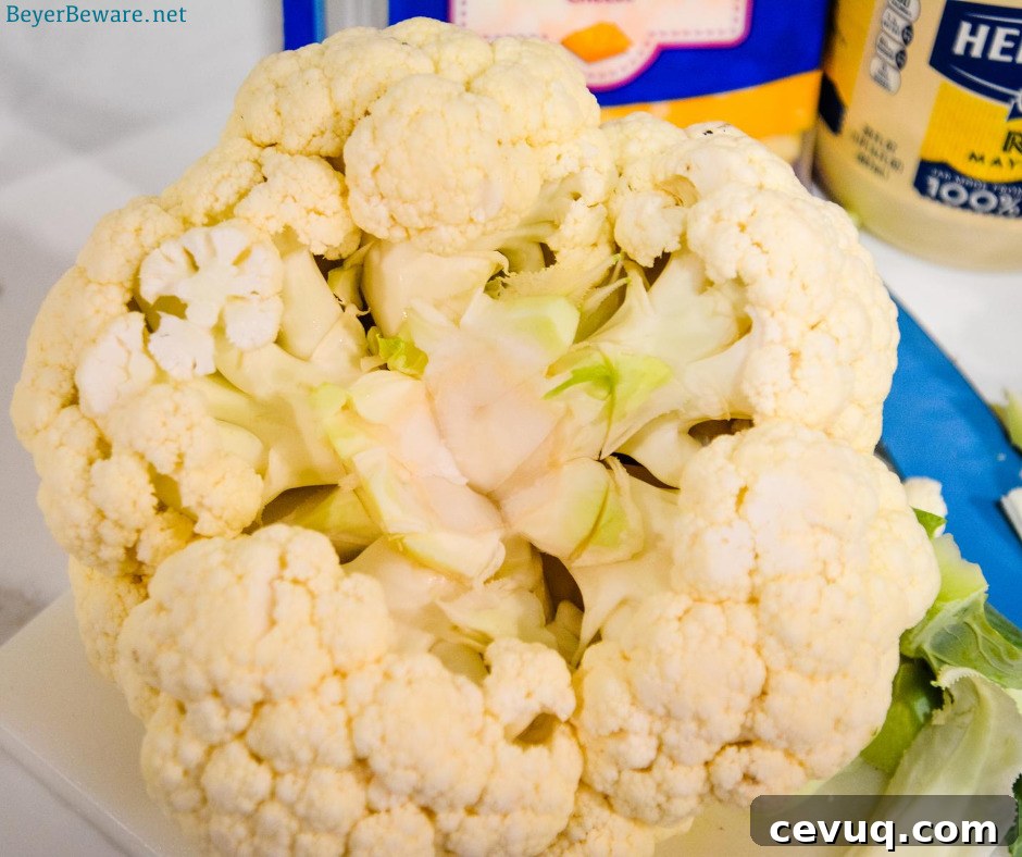 Steaming cauliflower