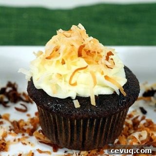 Chocolate Coconut Cupcakes