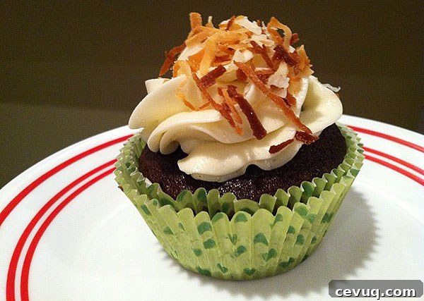 Award Winning Chocolate Coconut Cupcakes | www.chocolatemoosey.com