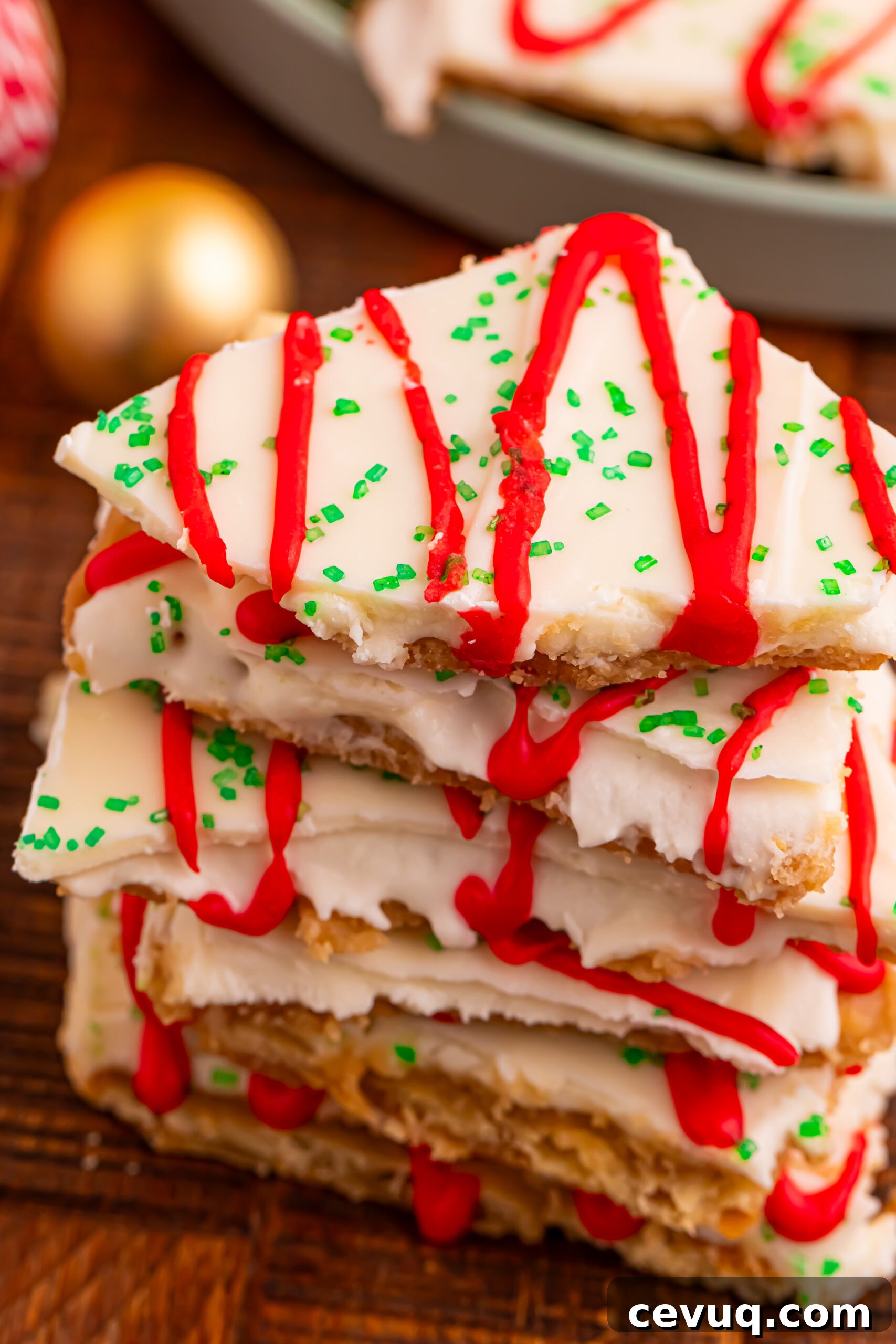 Stack of the Christmas Tree Crack piled on top of each other