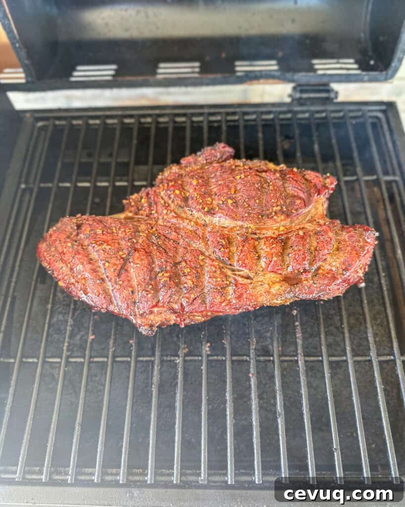 Smoked roast ready for slow cooker